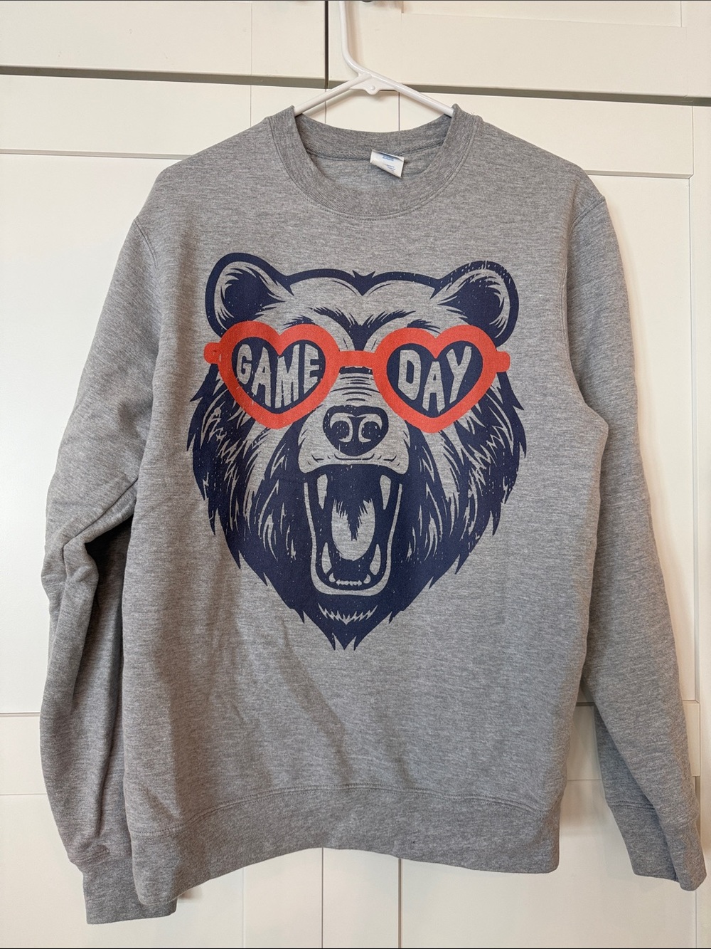 Chicago Bears Orange, Navy and Gray Crewneck Sweatshirt
